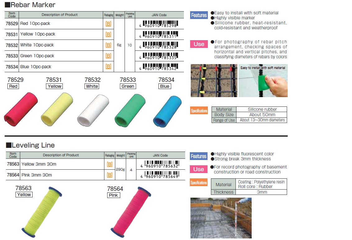 Ichiban Precision Sdn Bhd Shinwa Shinwa Color Marking Tape, Rebar